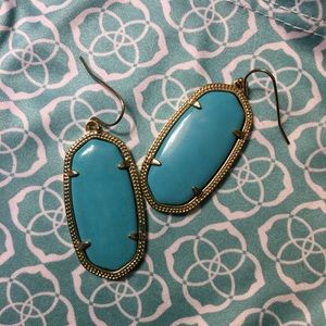 Ellie turquoise stone with gold rim